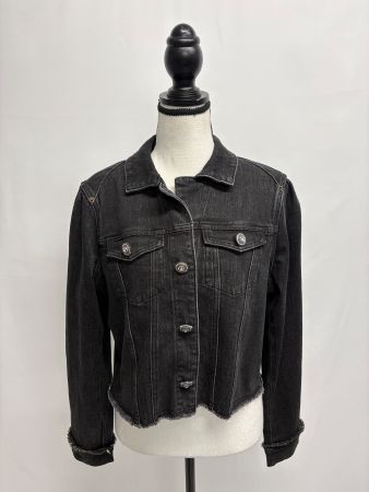 Blue Daze Summum Jeansjacke schwarz 38 Glitzerknopf Jacke