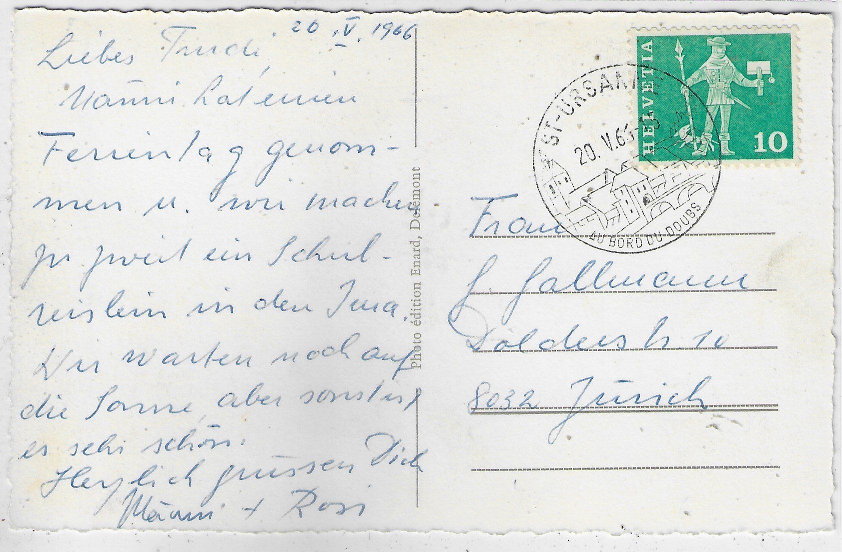 Cartoline postali: St. Ursanne et le Doubs – Usato da Ettingen venduto da Kartenplanet 1