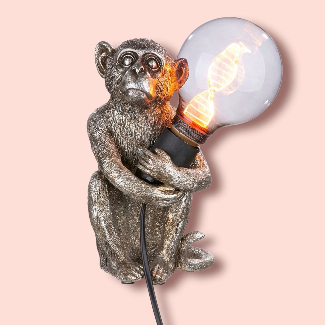 Lampen: Lampe Äffchen silber – Neu und originalverpackt aus Schaffhausen von AtelierPudesco