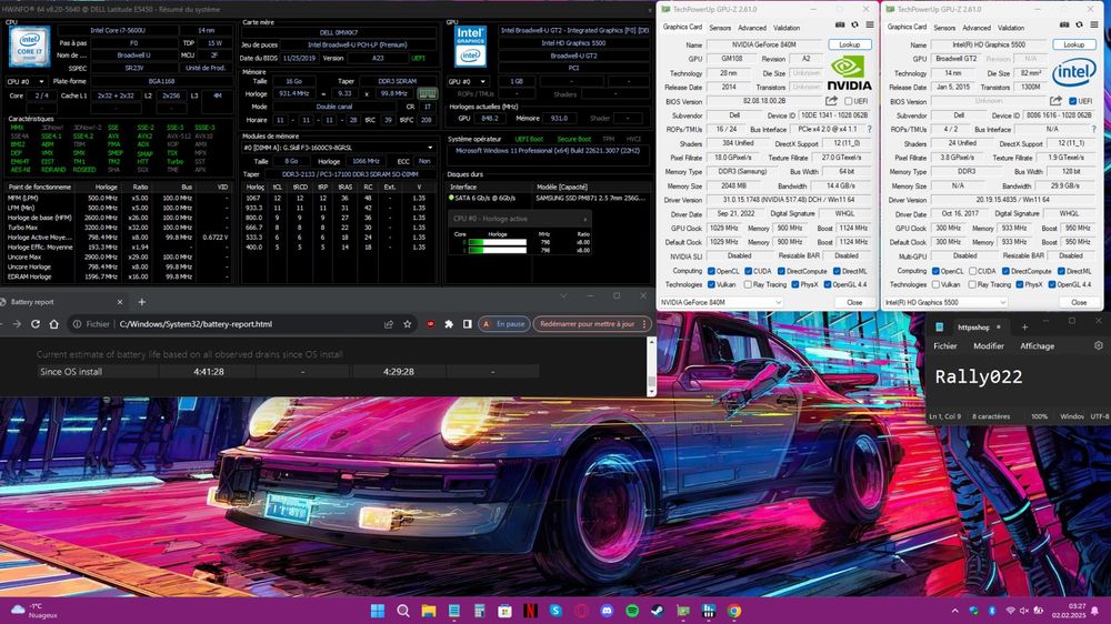 Dell Latitude E5450 + 16GB + NVIDIA GeForce 840M 4