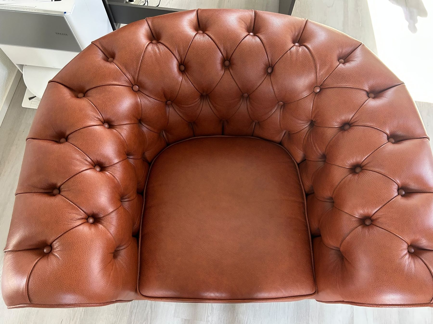 Poltrone: Kler Chesterfield Sessel aus echtem Leder, braun – Nuovo (secondo la descrizione) da Saland venduto da GianSilver 3