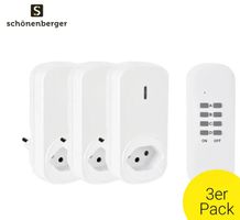 3 Indoor Funkschalter + Fernbedienung (NEU, weiss)