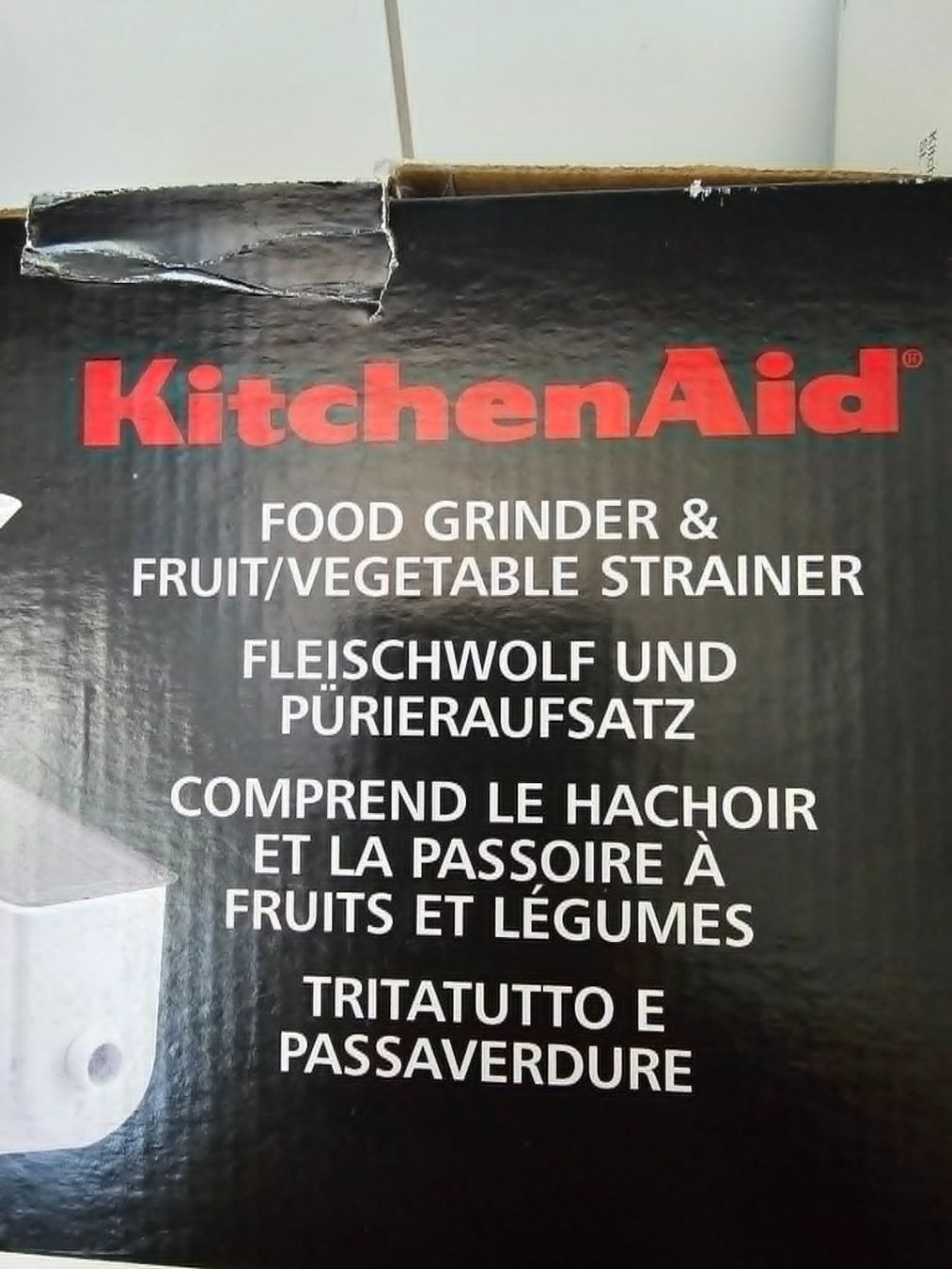 Kitchenaid Küchengeräte: Orig. KitchenAid Fleischwolf-/Pürierset inkl. Einfülltablett – Gebraucht aus Winterthur von BW.1994 1