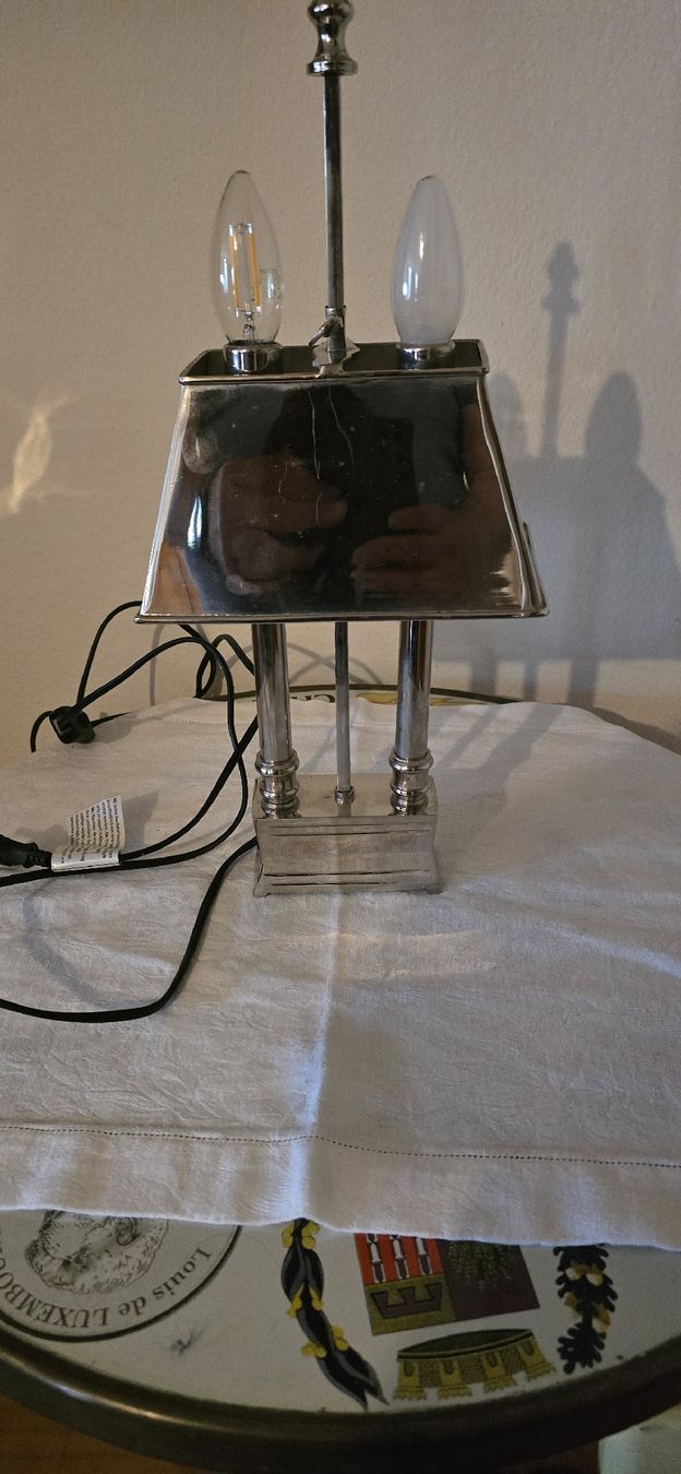 Lampade: Loberon Tischlampe Pantin silber – Usato da Basel venduto da Jcva 3