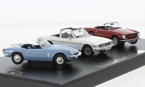 Triumph Modellautos: Triumph 3er Set TR6 rot, Stag weiss, Spitfire hellblau  1:43 – Neu und originalverpackt aus Gerlafingen von espero88 1