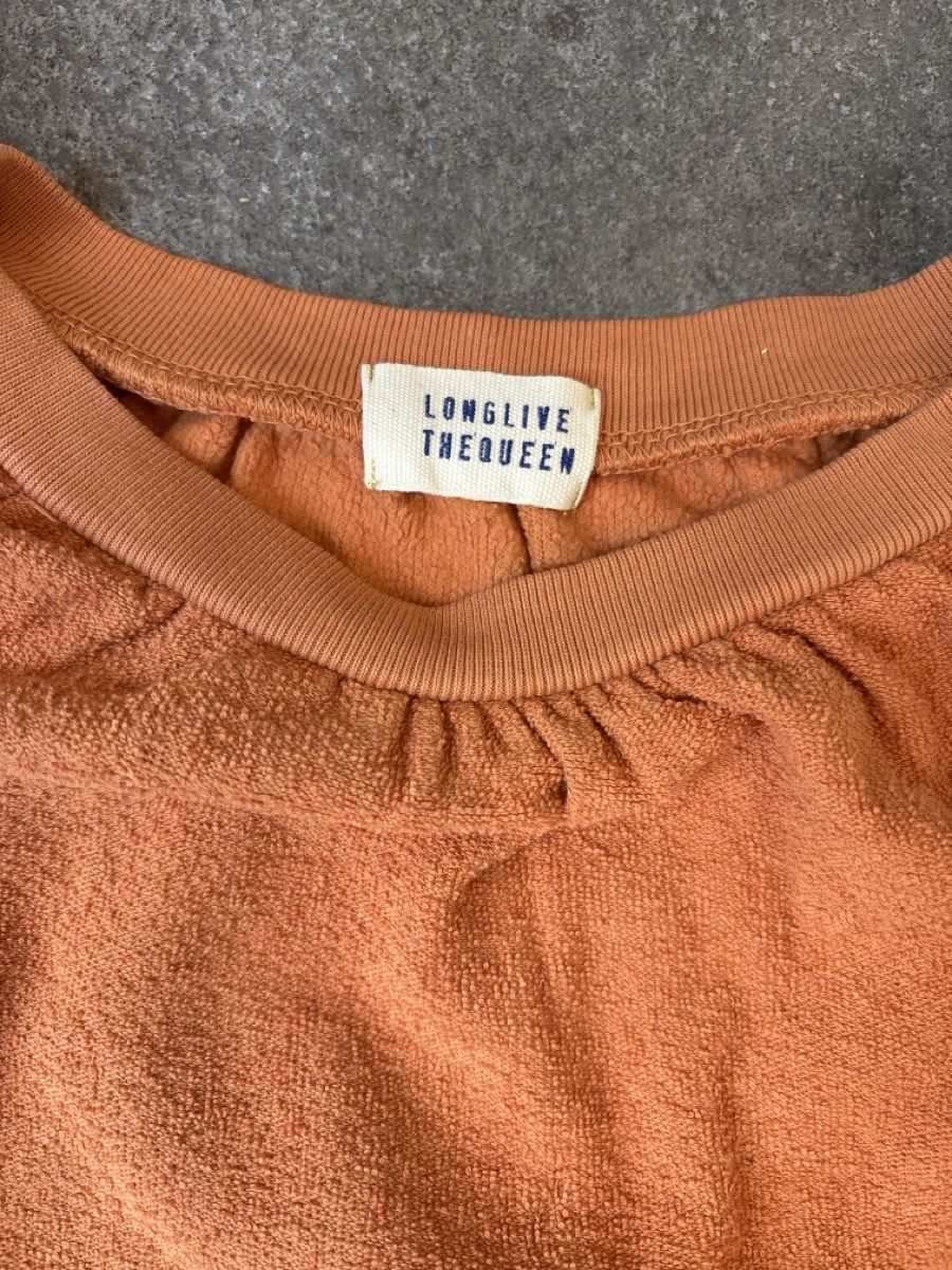 Maglioni & Felpe: Frottee Pullover Long Live The Queen, Grösse 12, Orange! – Usato da Zürich venduto da divewhites01 1