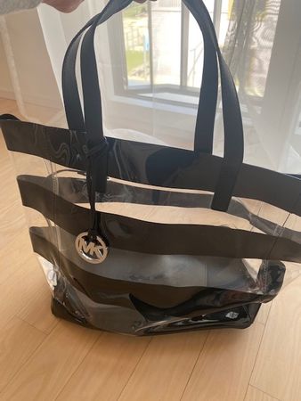 Michael Kors Strandtasche transparent schwarz neuwertig