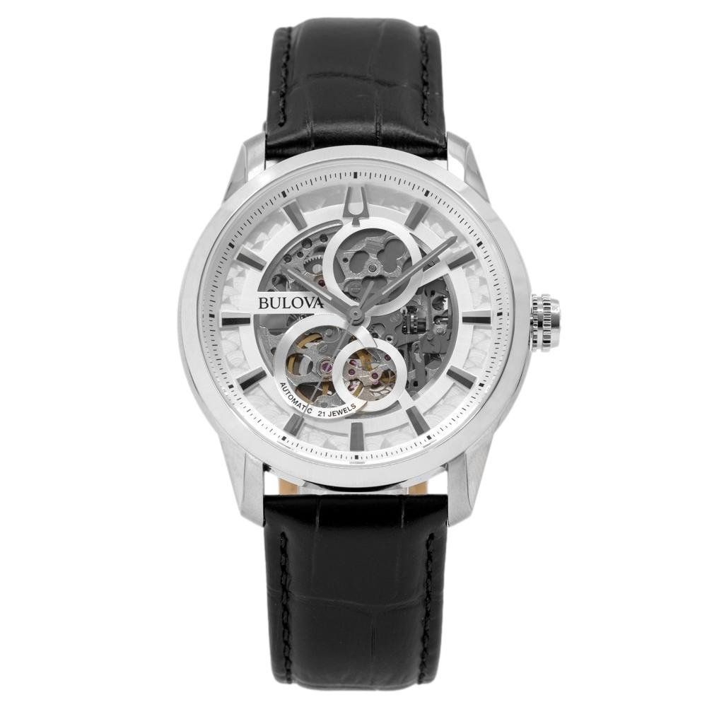 Bulova Orologi: Bulova herren 96A266 Sutton Skeleton Dial Watch – Nuovo e nell'imballaggio originale da Schindellegi venduto da harveystore 2