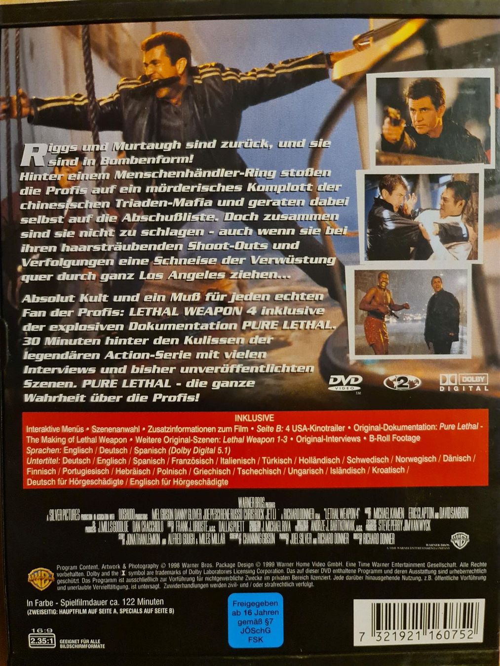 Tutti i DVDs: Lethal Weapon 4 – Usato da Dintikon venduto da Vexi 1