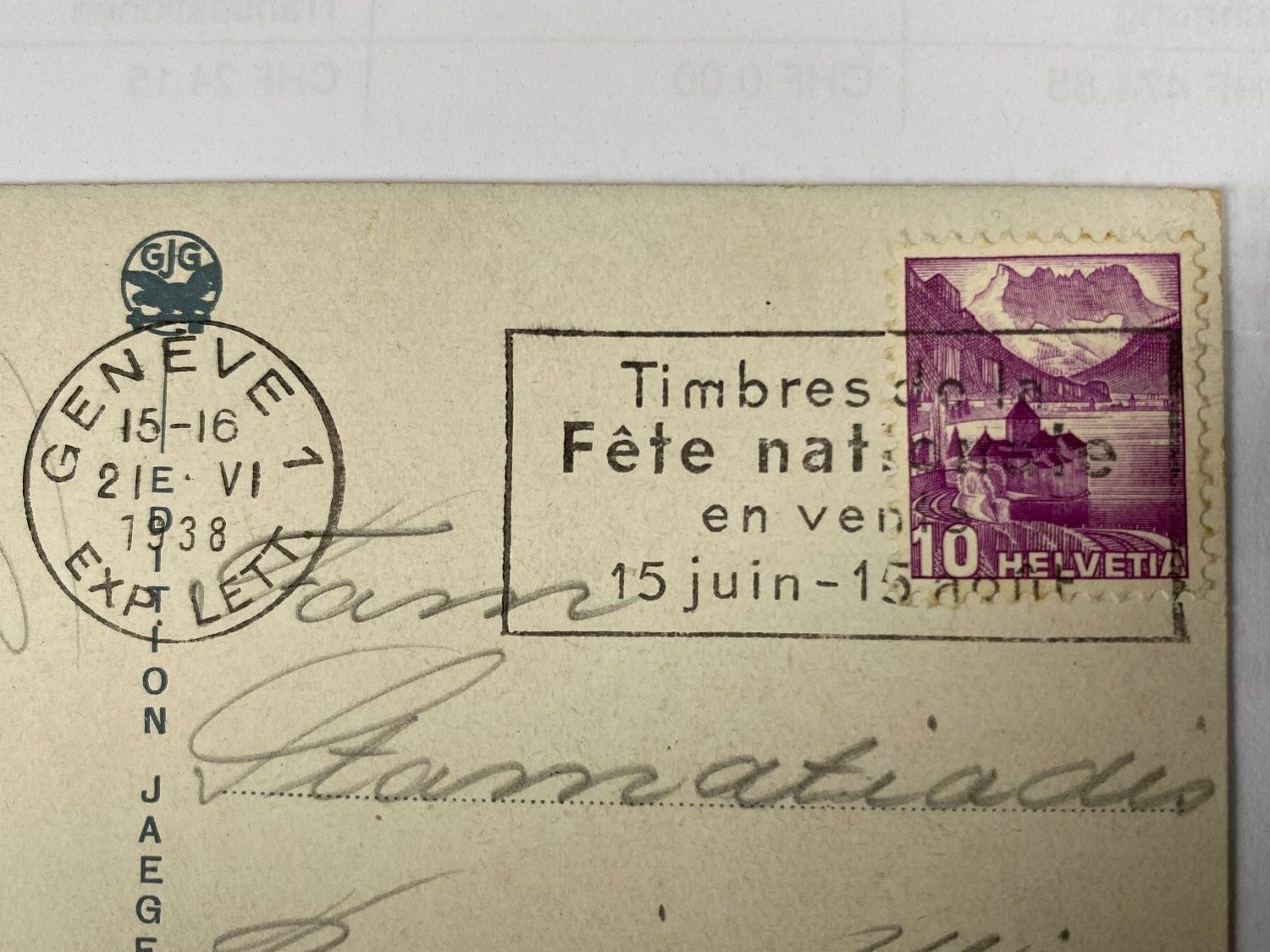 Cartoline postali: Briefmarken / Ansichtskarte / Flaggenstempel – Usato da Zollikofen venduto da Paul-42 1