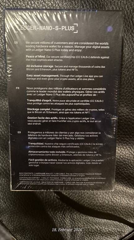 Brieftaschen: Ledger live nano s plus versiegelt originalverpackt – Gebraucht aus Horgen von Stranqer_ 1