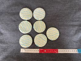 7 Gesichtspads, Jemotion, Jemako, gelb-weiss-blau, gebraucht
