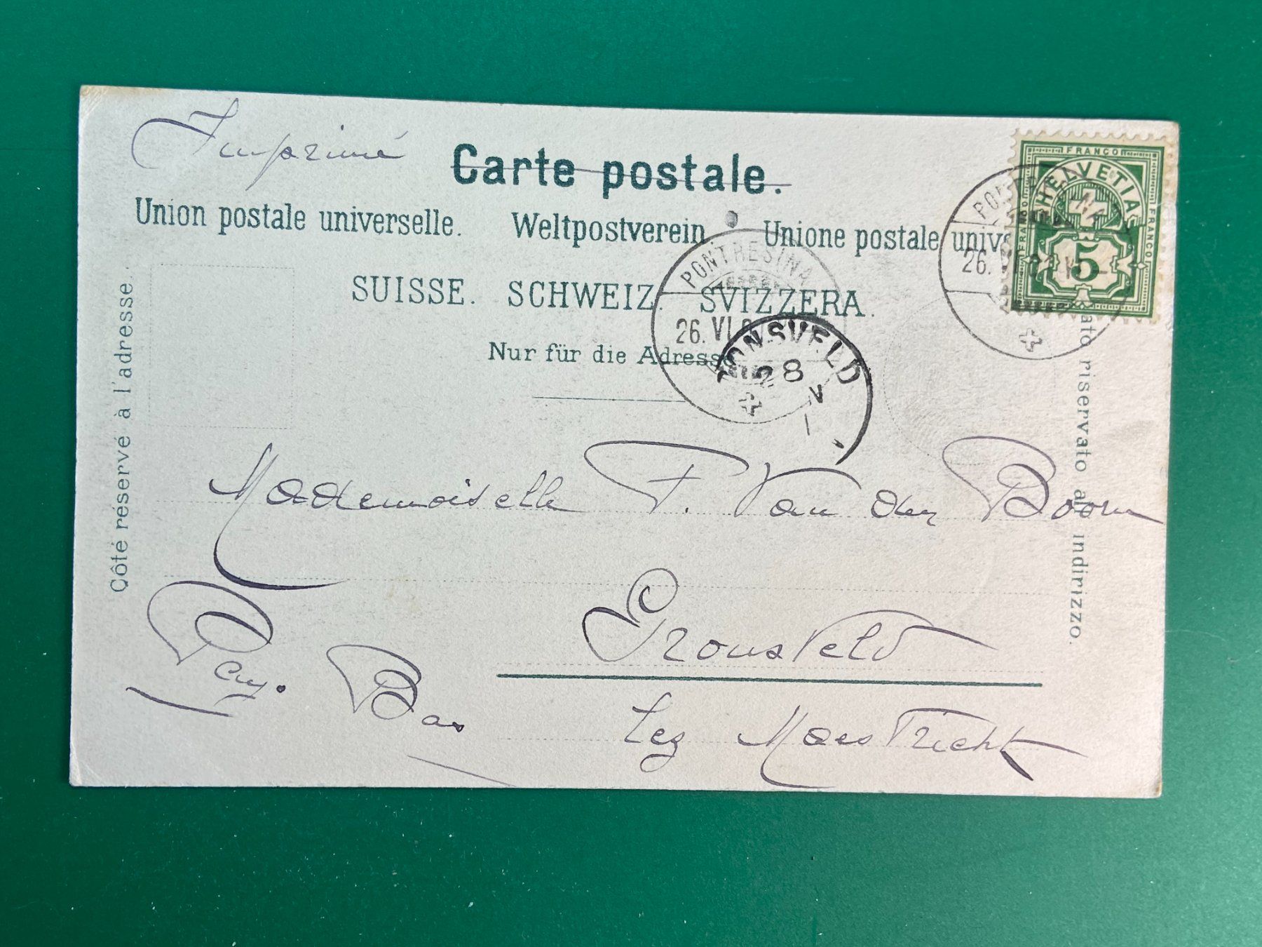 Cartoline postali: Pontresina – Usato da Steg VS venduto da danwer74 1