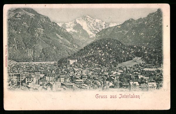 Ansichtskarten: Relief-AK Interlaken, Teilansicht mit Bl – Gebraucht aus Berlin von bartko-reher