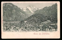 Relief-AK Interlaken, Teilansicht mit Bl