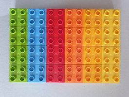 Lego Duplo (I75) 24 Bausteine 2x2 Noppen