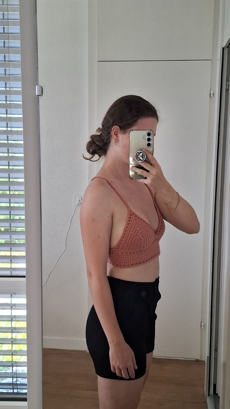 Tops: Crochet Bralette rose S handgemacht  – Neu (gemäss Beschreibung) aus Hausen am Albis von ann_2kkx 1