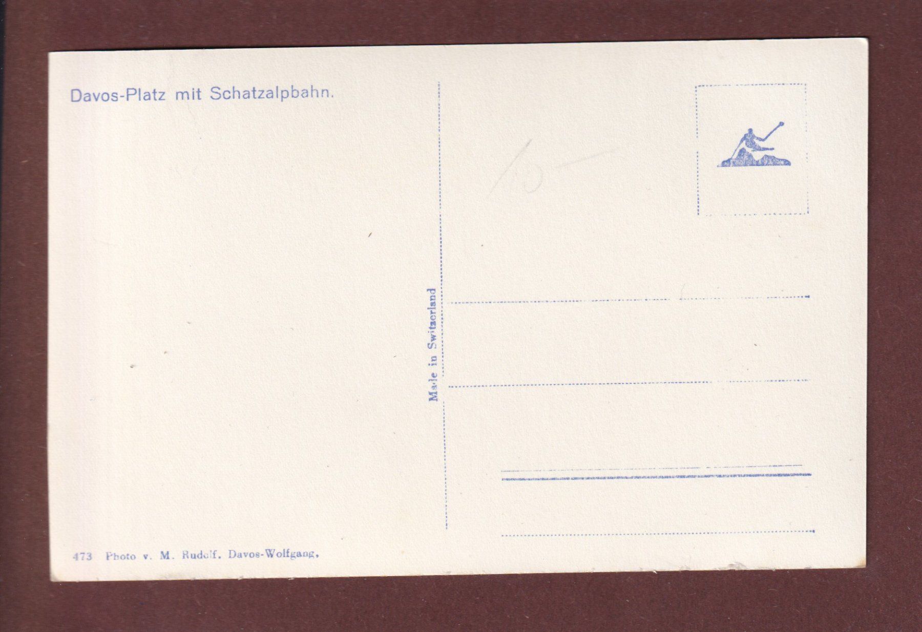 Cartoline postali: DAVOS-PLATZ - Schatzalpbahn – Usato da Pully venduto da nicecards 1