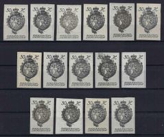 Lichtenstein 1920 Wappenzeichnung+ Burg Vaduz ungebraucht