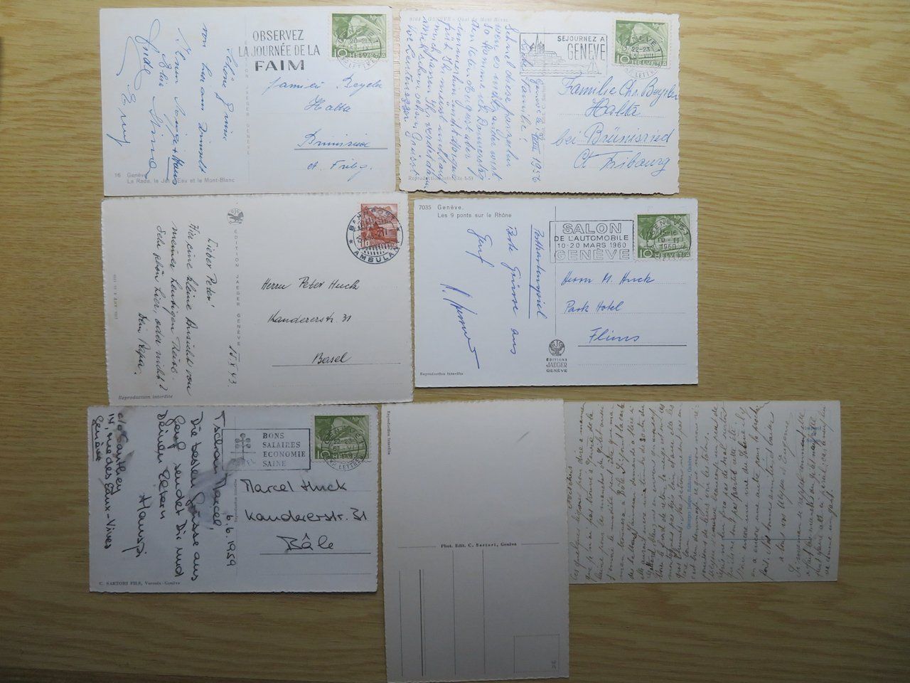 Cartoline postali: Genf / Genève 7 Ansichtskarten, 5x gelaufen – Usato da Spreitenbach venduto da heitersberg54 8