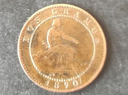 Tutti le monete: dos centimos Espagne 1870 – Usato da Couvet venduto da lulul