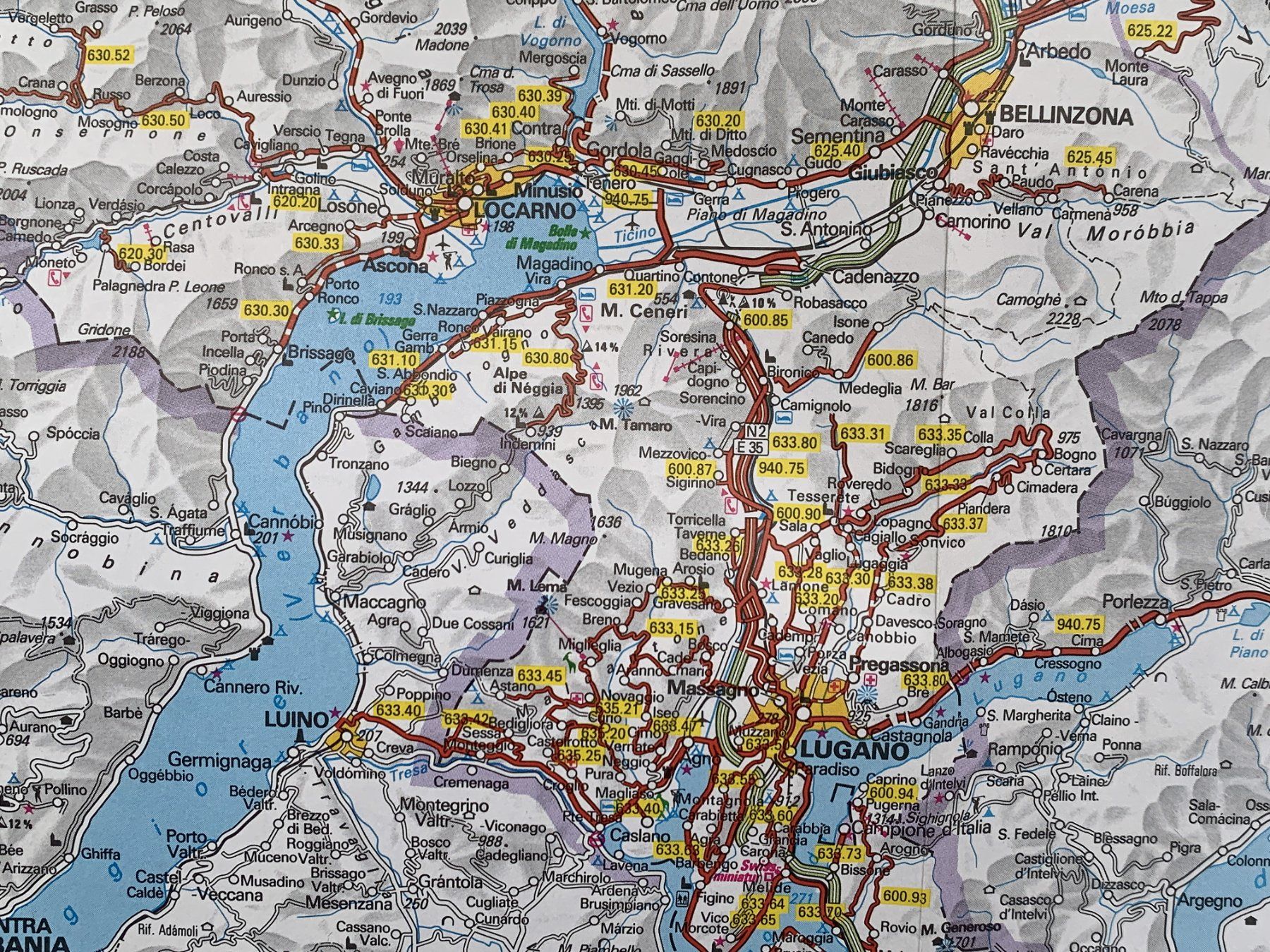Landkarten & Atlanten: PTT Post Postauto Postauto-Linien Schweiz Landkarte 1998 – Neu (gemäss Beschreibung) aus Bern von AWiBe 6