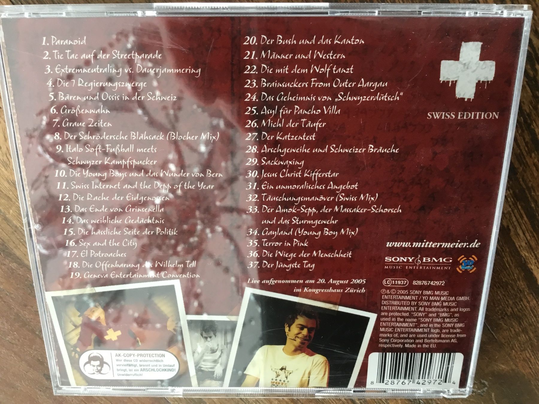 CD: Michael Mittermeier - PARANOID - Swiss Edition - – Usato da Thierachern venduto da sweden08 1