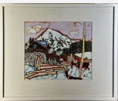Alois Carigiet Kunstdruck gerahmt