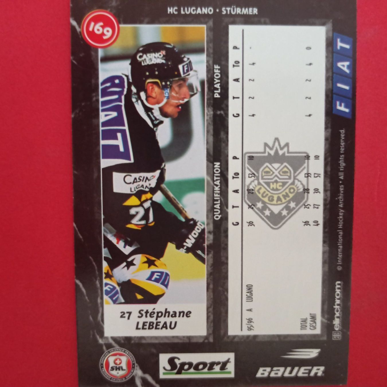 Carte collezionabili: Stephane Lebeau - HC LUGANO - 1996/97 – Usato da Dübendorf venduto da kb86_MOVIE 1
