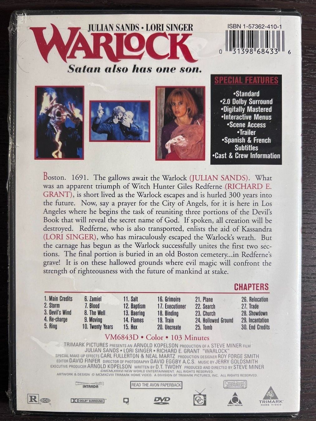 Tutti i DVDs: Warlock ( Englisch ) – Nuovo e nell'imballaggio originale da Zürich venduto da FilmFreunde 1