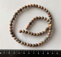 1 rang Jaspe Leopard perles rondes 6 mm / Jaspis