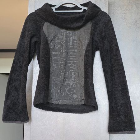 🐸 NILE ROLLKRAGEN PULLOVER FLEECE S ROLLI HOODIE SCHWARZ