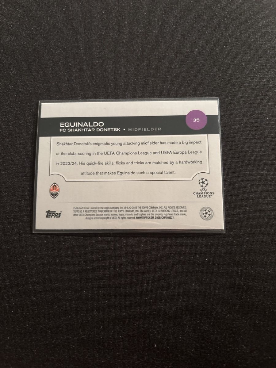 Topps Cartes à collectionner: Eguinaldo - Topps - Shaktar Donetsk - UCL – D'occasion à Kaiseraugst par Baum_12 1