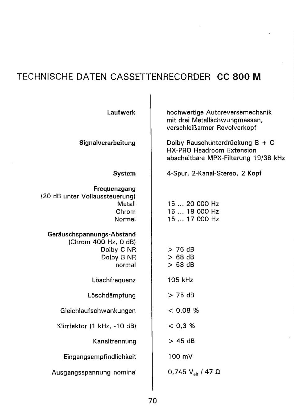 Aufnahmegeräte: T+A CC 800 M Kassettendeck, silber, Selten – Gebraucht aus Döttingen von zha_xh2w 7