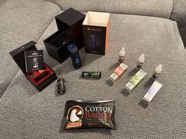 Lot complet Geekvape + RTA + batterie + coton +3 e-liquides