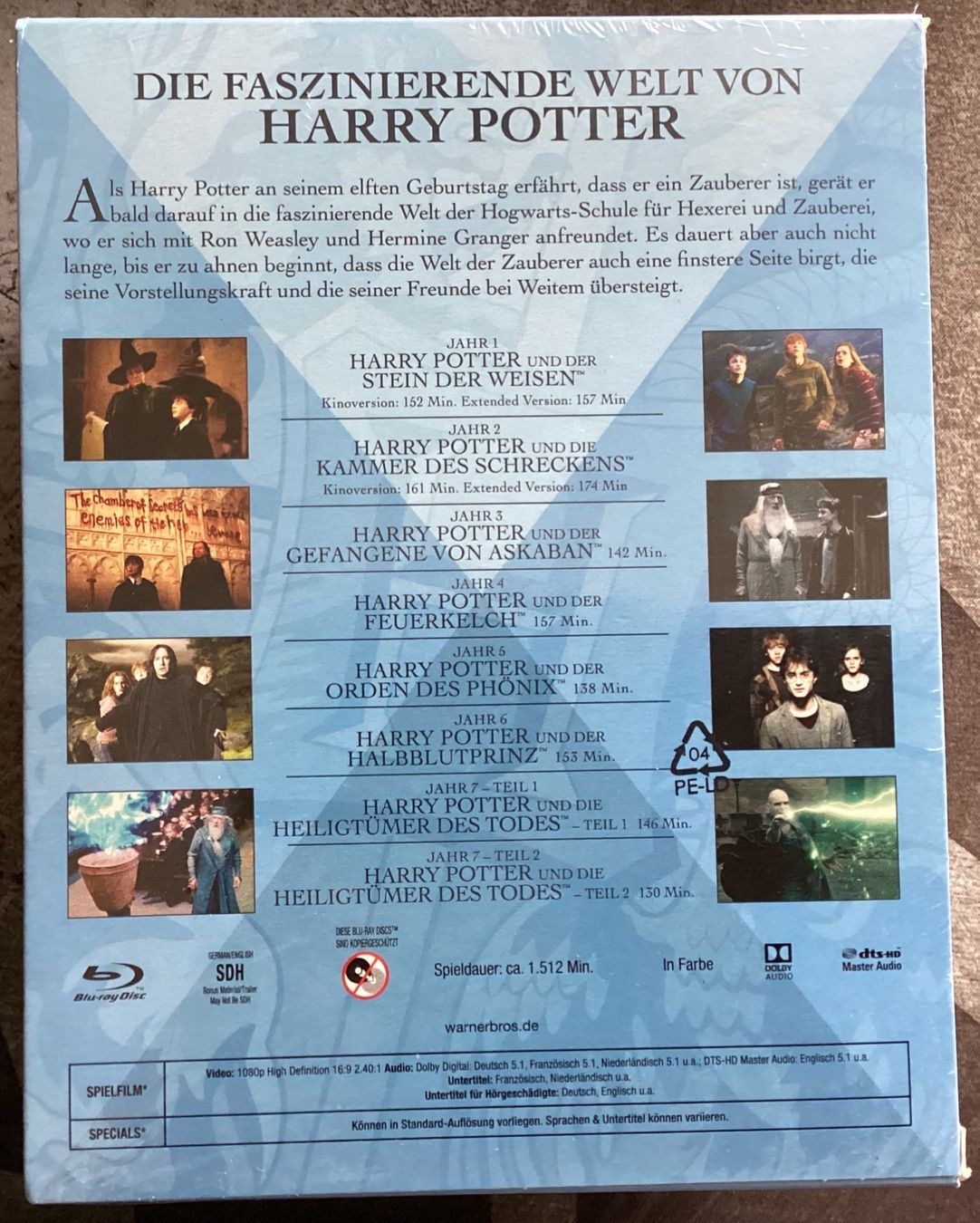 Tutti i DVDs: Harry Potter  The Complete Collection Blu-ray – Nuovo e nell'imballaggio originale da Männedorf venduto da Molum 2
