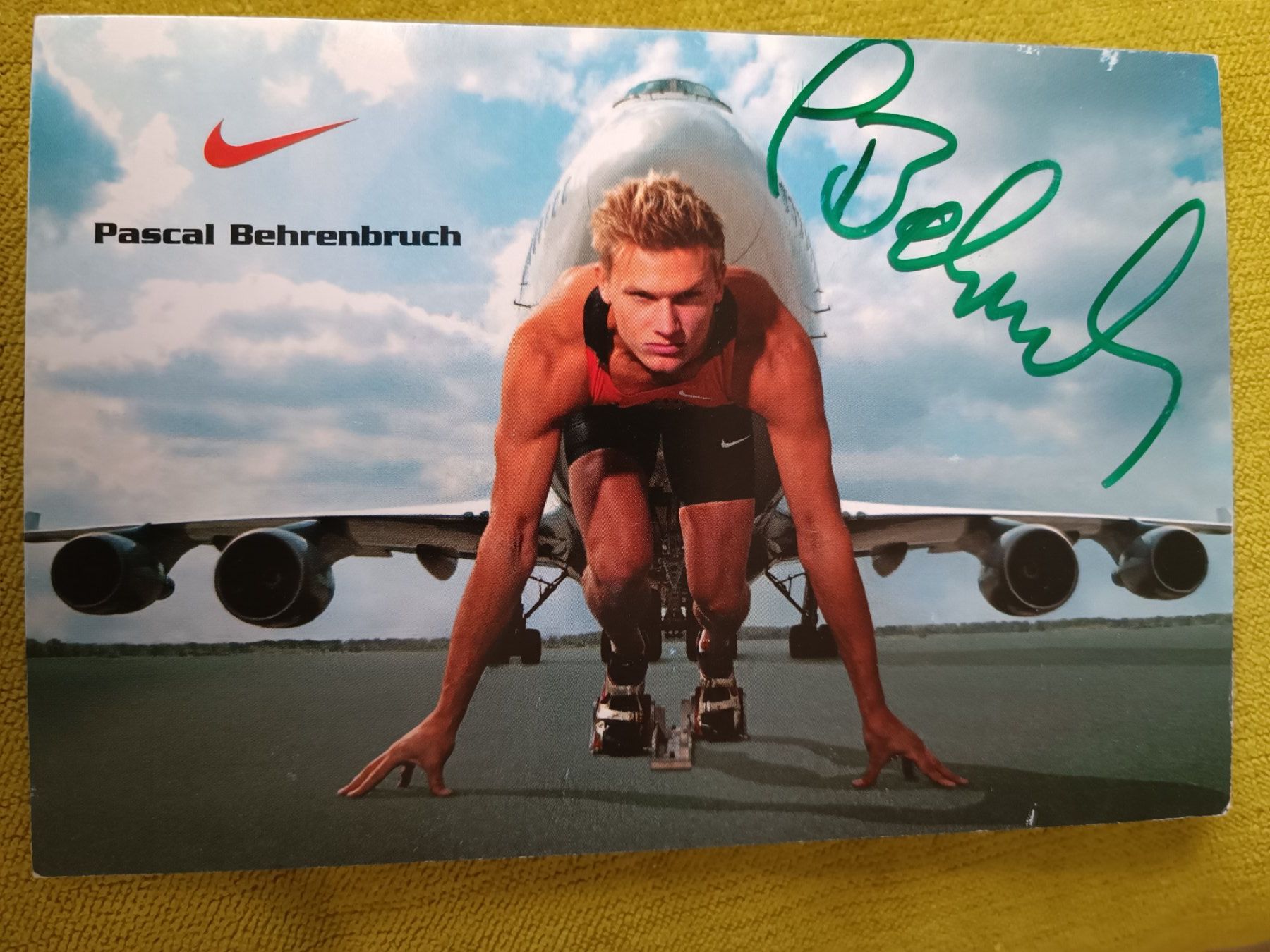 Autografi: Pascal Behrenbruch - Leichtathlet - Europameister – Usato da Menziken venduto da Artographs