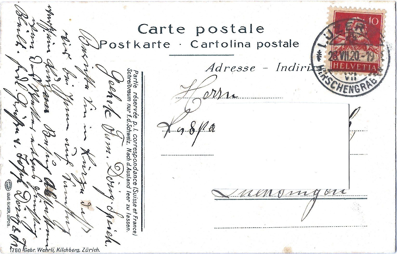 Cartoline postali: Axenstrasse  u.  Gotthardbahn. – Usato da Bütschwil venduto da Jackson1A 1