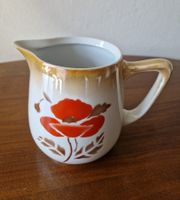 Milchkännchen Porzellan Mohnblumen Dekor