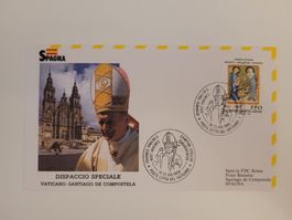 Vatikan Flugpost Spanien Santiago 1989