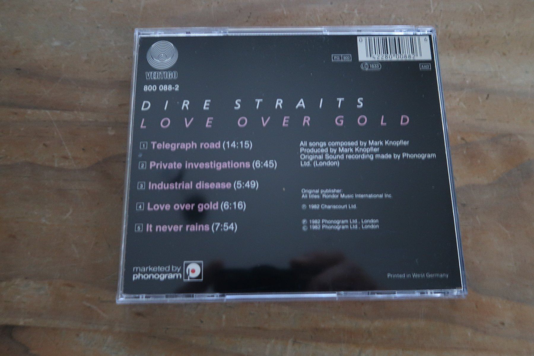 CDs: DIRE STRAITS - LOVE OVER GOLD - CD – Gebraucht aus Basel von Patiscat 1