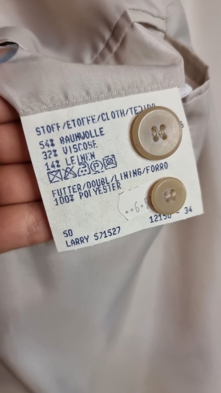 Giacche: Sommerlicher Blazer  Gr.42 beige, Vintage – Usato da Wald ZH venduto da CapLux 6