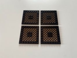 LEGO - 4 - SCHWARZE - GITTER - PLATTEN