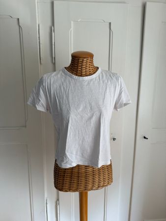 ZARA - cropped T-Shirt weiss M
