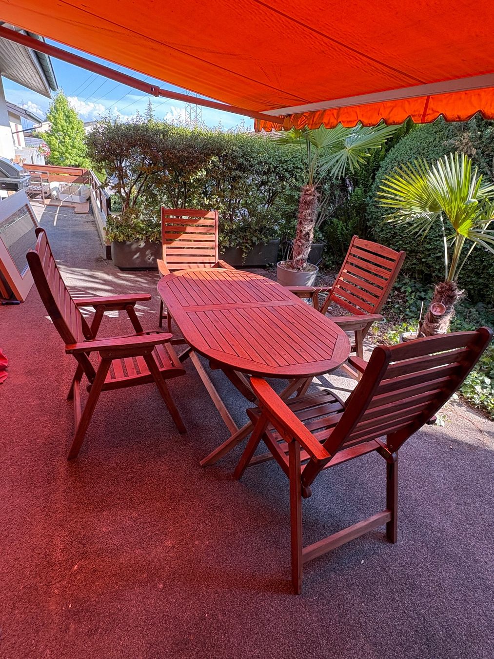 Set di tavolo e panche: Gartentisch mit 4 Stühlen – Usato da Niederwil AG venduto da SeuziEve 1