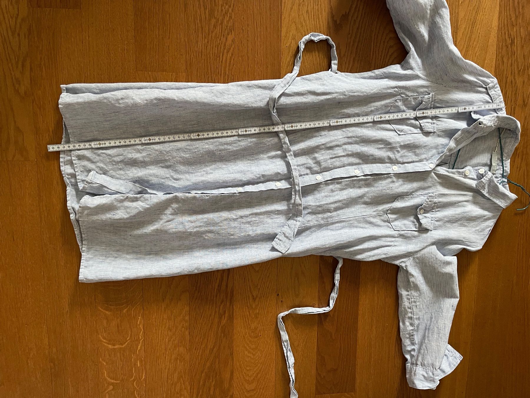 Vestiti: Hemdblusenkleid gestreift  100% Leinen – Usato da Basel venduto da Malian 7