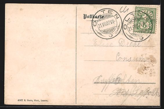 Cartoline postali: Luzern, Ortsansicht mit Ausblick auf den – Usato da Berlin venduto da bartko-reher 1