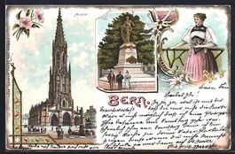 Litho Bern, Blick auf Münster, Adrian v