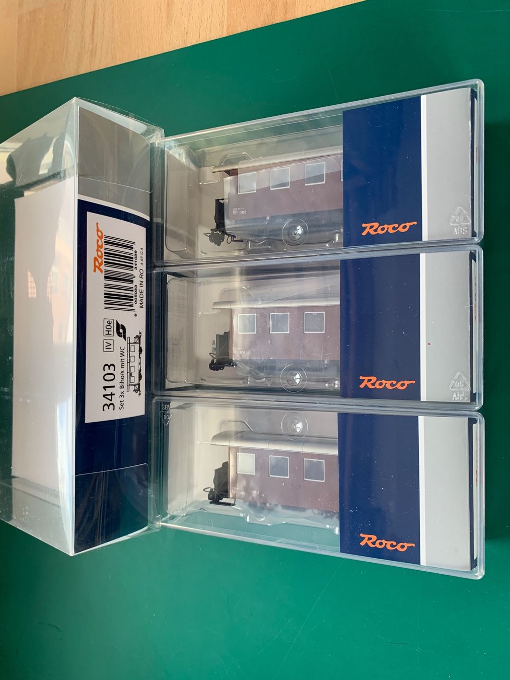 Roco Modellini di ferrovie: ROCO 34103 set de 3 voitures type Biho/s, HOe, ÖBB – Nuovo e nell'imballaggio originale da La Chaux-de-Fonds venduto da Aminos 1