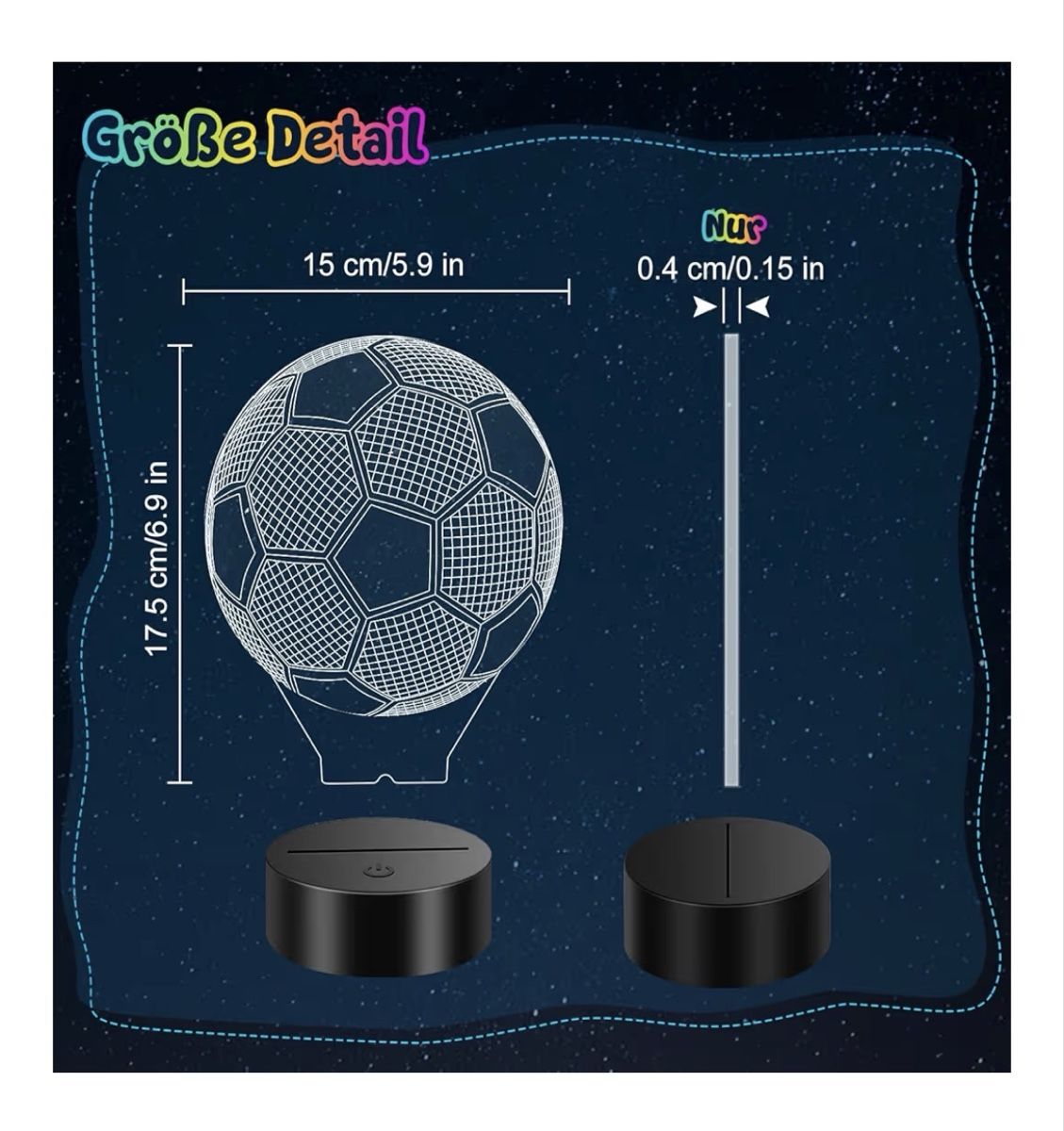 Lampade: Linkax 3d lamp illusion football – Usato da Kilchberg ZH venduto da blackseal 2